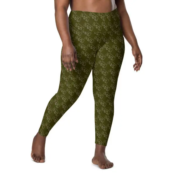 Join Or Die Women's Pocket Leggings (Army) - Image 2