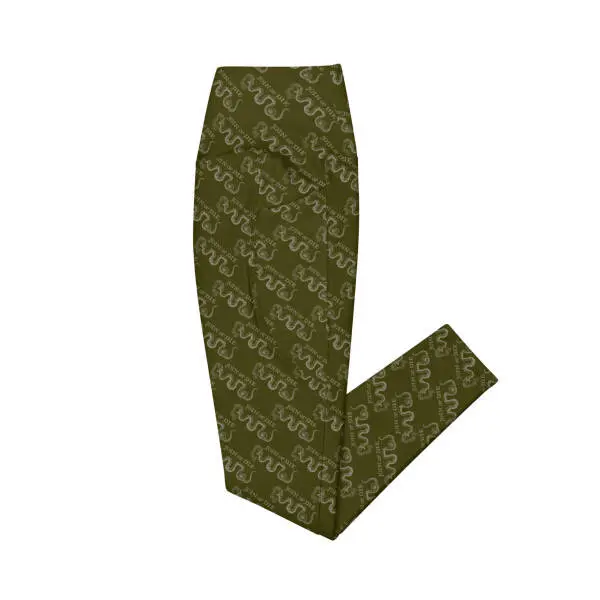 Join Or Die Women's Pocket Leggings (Army) - Image 5
